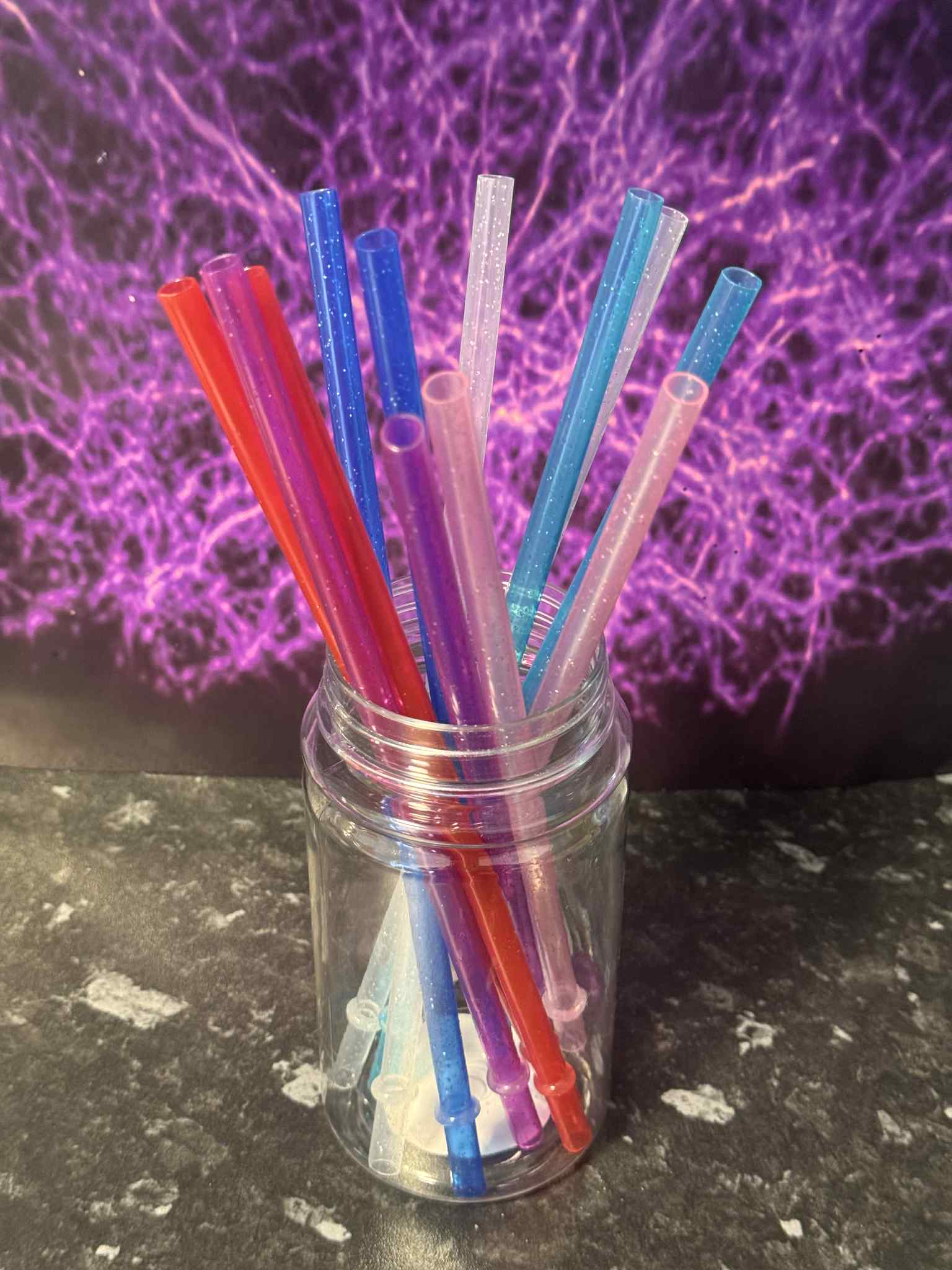 Multicoloured Plastic Straws