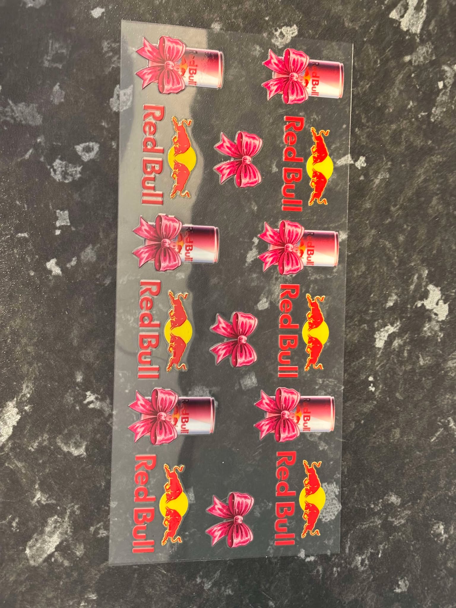 Pink Redbull and bows